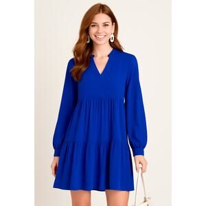 Karlie Tier Blue Dress - Size L